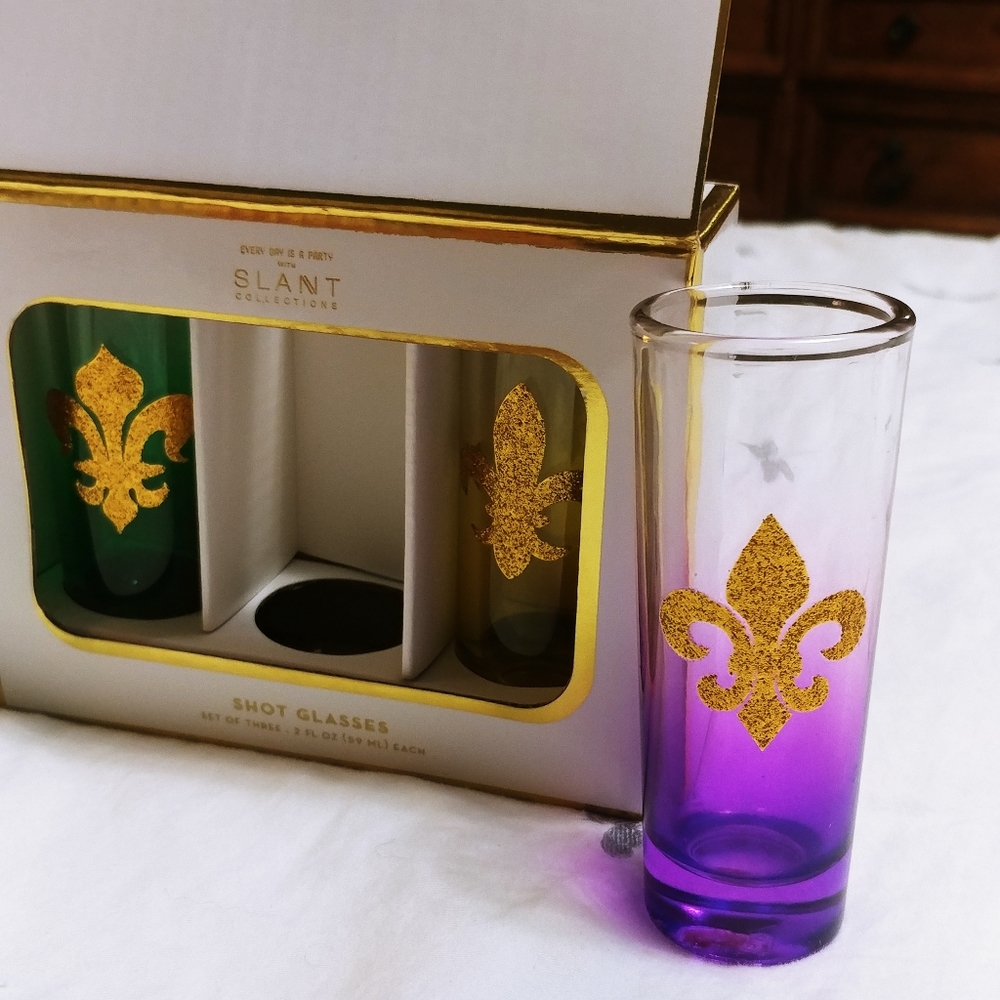 Mardi Gras Shot Glass